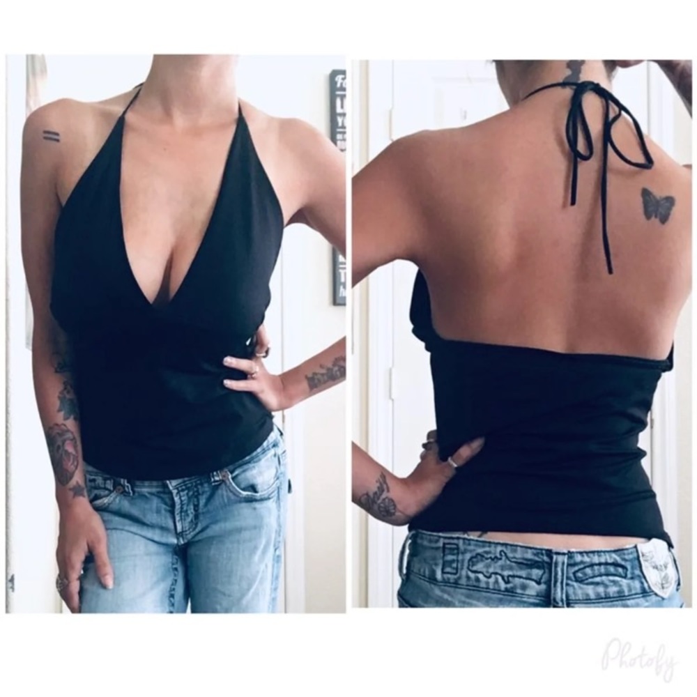 Sexy Black Halter Top